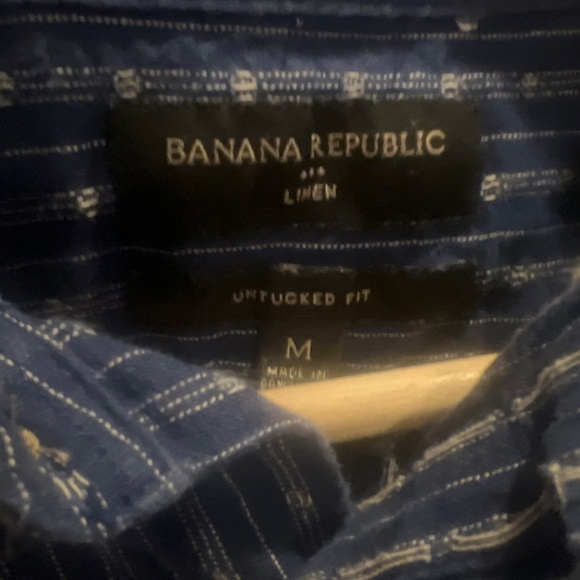 Men’s linen untucked fit dress shirt - Picture 2 of 2